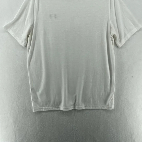 Under Armour T-Shirt Men's Sz M White Loose HeatGear Threadborne Crew Neck - Picture 9 of 11